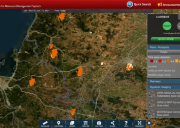 Mapa de focos de incendio en Chile en tiempo real mediante satélites de la NASA