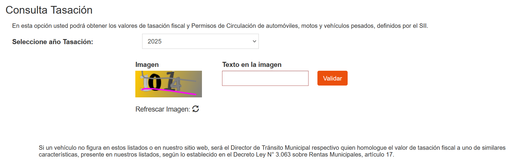 tasación fiscal 2025